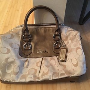 Coach purse- cream color